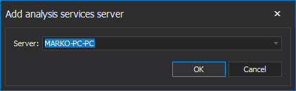 Connect to the SSAS Server using a documenting tool