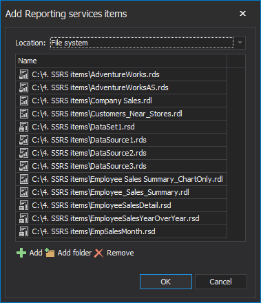 Document SSRS from the file system using documenting tool