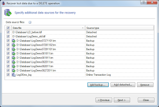 Full support for recovery from all SQL Server 2012 databases