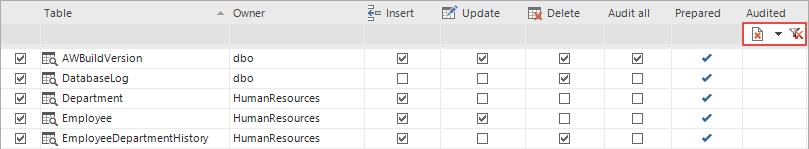 Main grid filter example