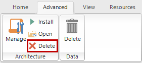 Delete audititing button location