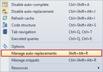 Manage auto-replacements