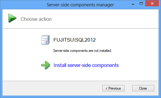 ApexSQL Recover 2014 installation - Install server-side components