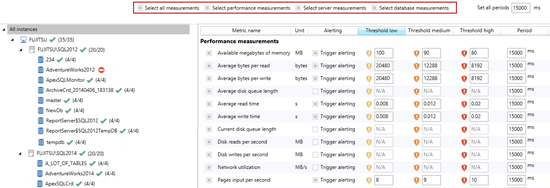 Metric filtering in ApexSQL Monitor 2014