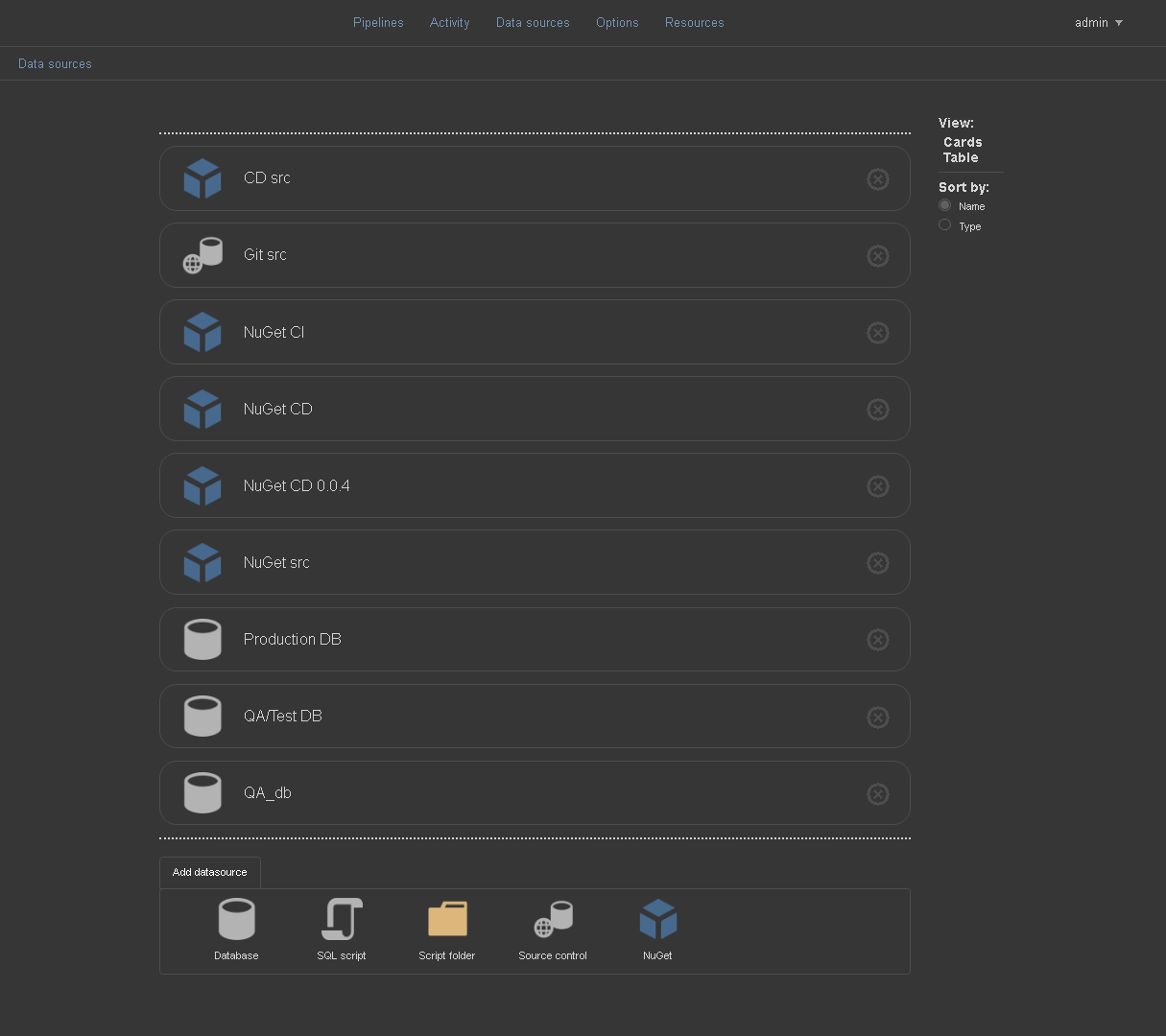 ApexSQL DevOps toolkit - datasource icons