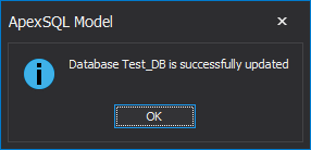 Database updated with modeling tool
