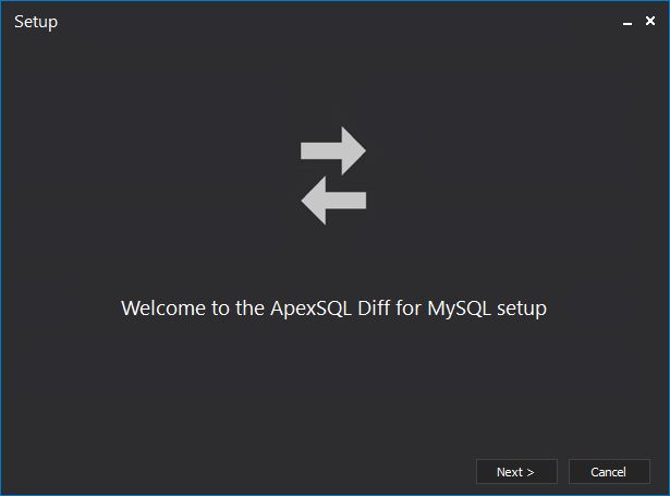 Welcome step in the installation wizard